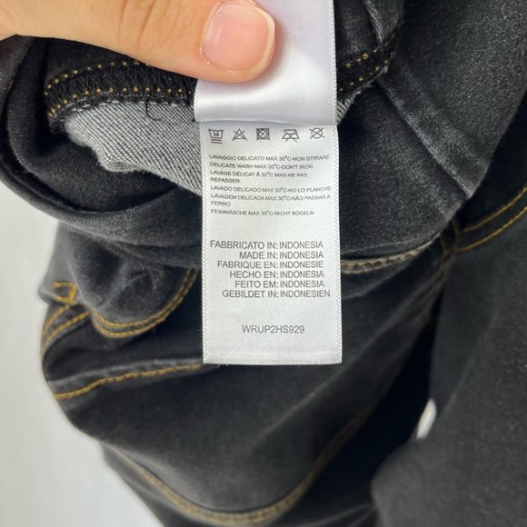 Freddy WR Up Distressed Skinny Jeans Butt Lift Zip Stretch Cotton Black- size 8 - Picture 6 of 9